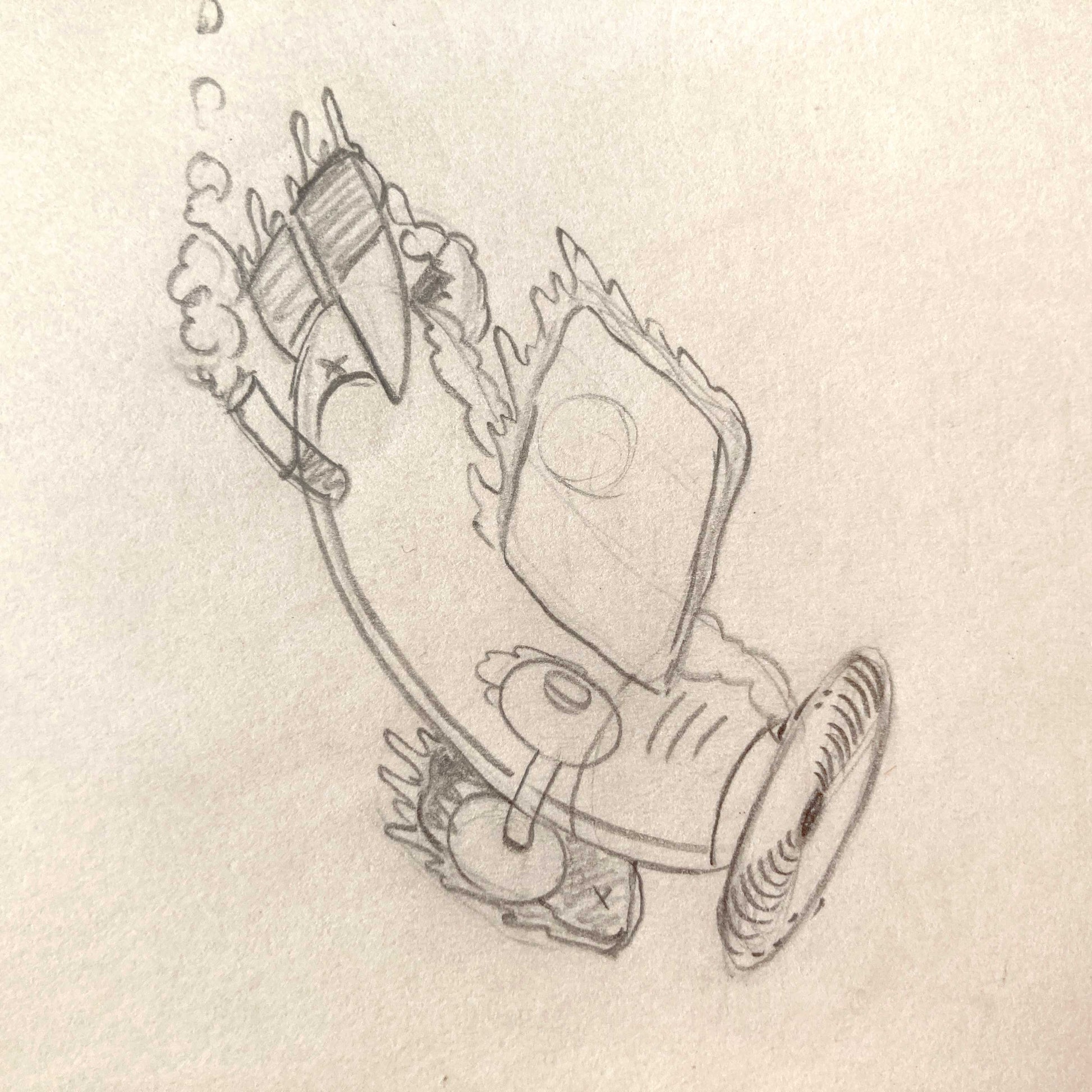 The Mail Pilot : Original Production Used Drawing Featuring Mickey in His Plane (Walt Disney, 1933). For sale on FLIP Gallery