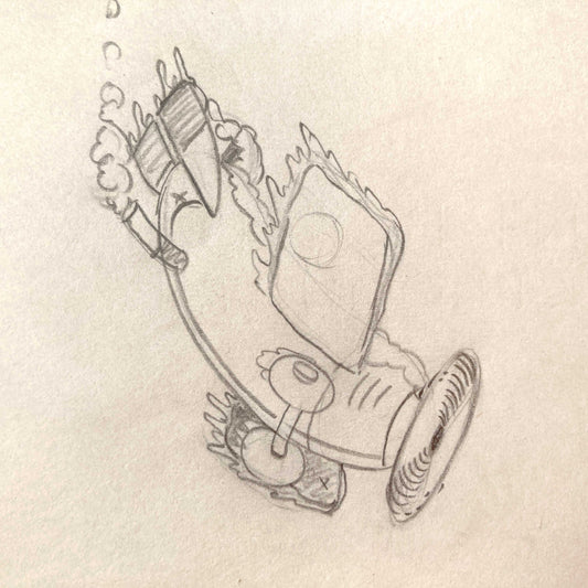 The Mail Pilot : Original Production Used Drawing Featuring Mickey in His Plane (Walt Disney, 1933). For sale on FLIP Gallery