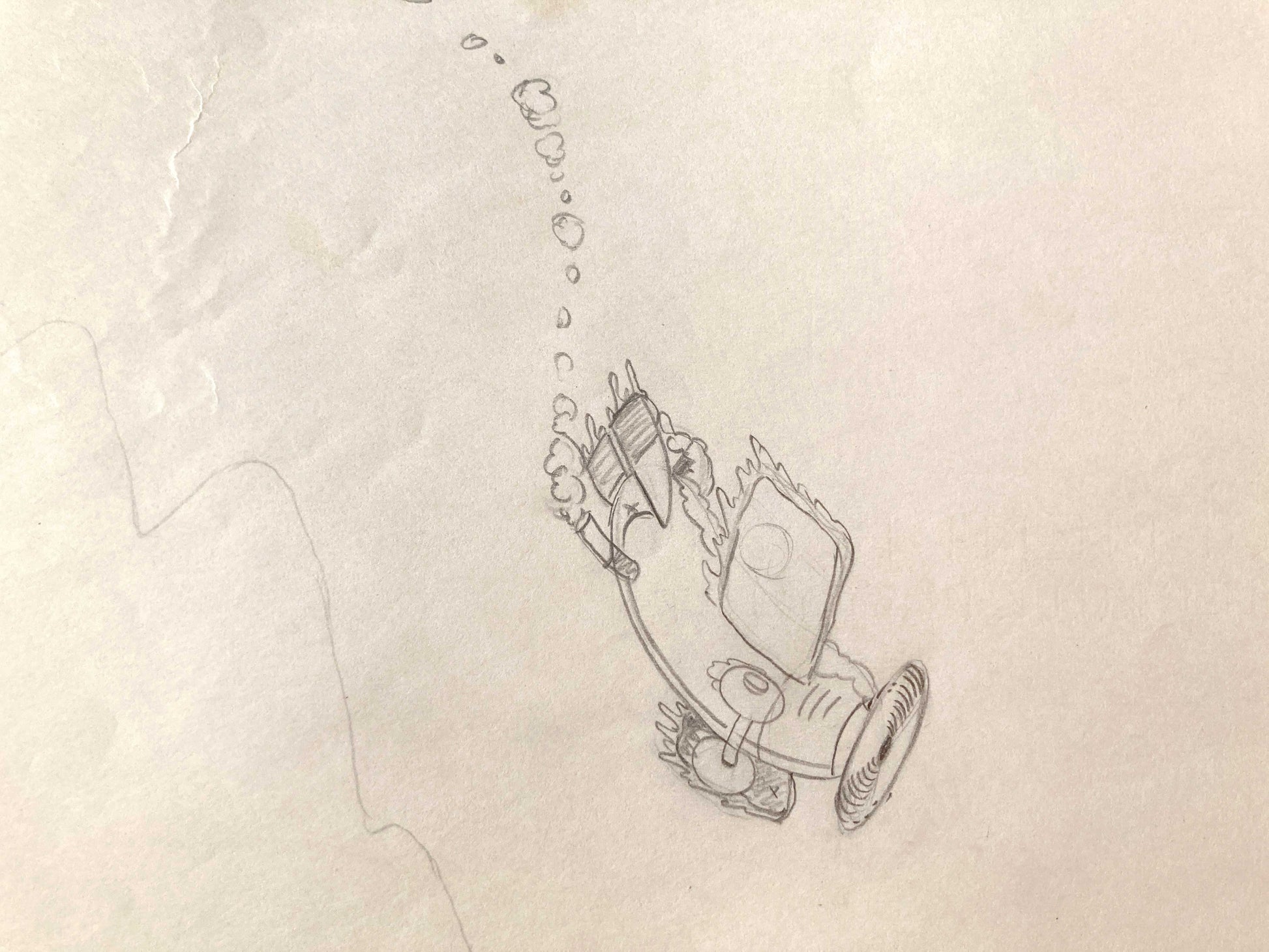 The Mail Pilot : Original Production Used Drawing Featuring Mickey in His Plane (Walt Disney, 1933). For sale on FLIP Gallery