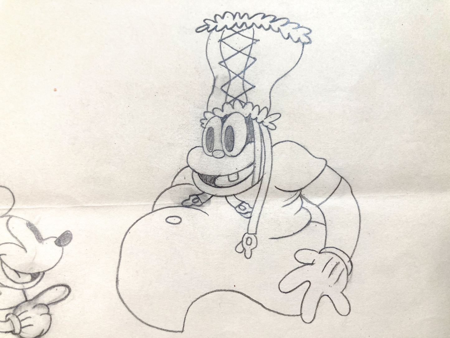 Trader Mickey : Mickey Mouse and Native Chief Original Animation Production Drawing (Walt Disney, 1932). For sale on FLIP Gallery