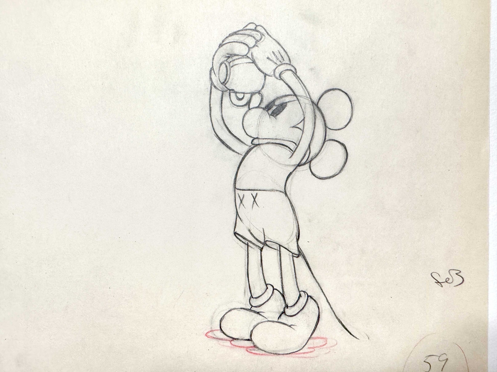 Mickey's Rival - Mickey Mouse Original Animation Drawing (Walt Disney, 1936). For sale on FLIP Gallery