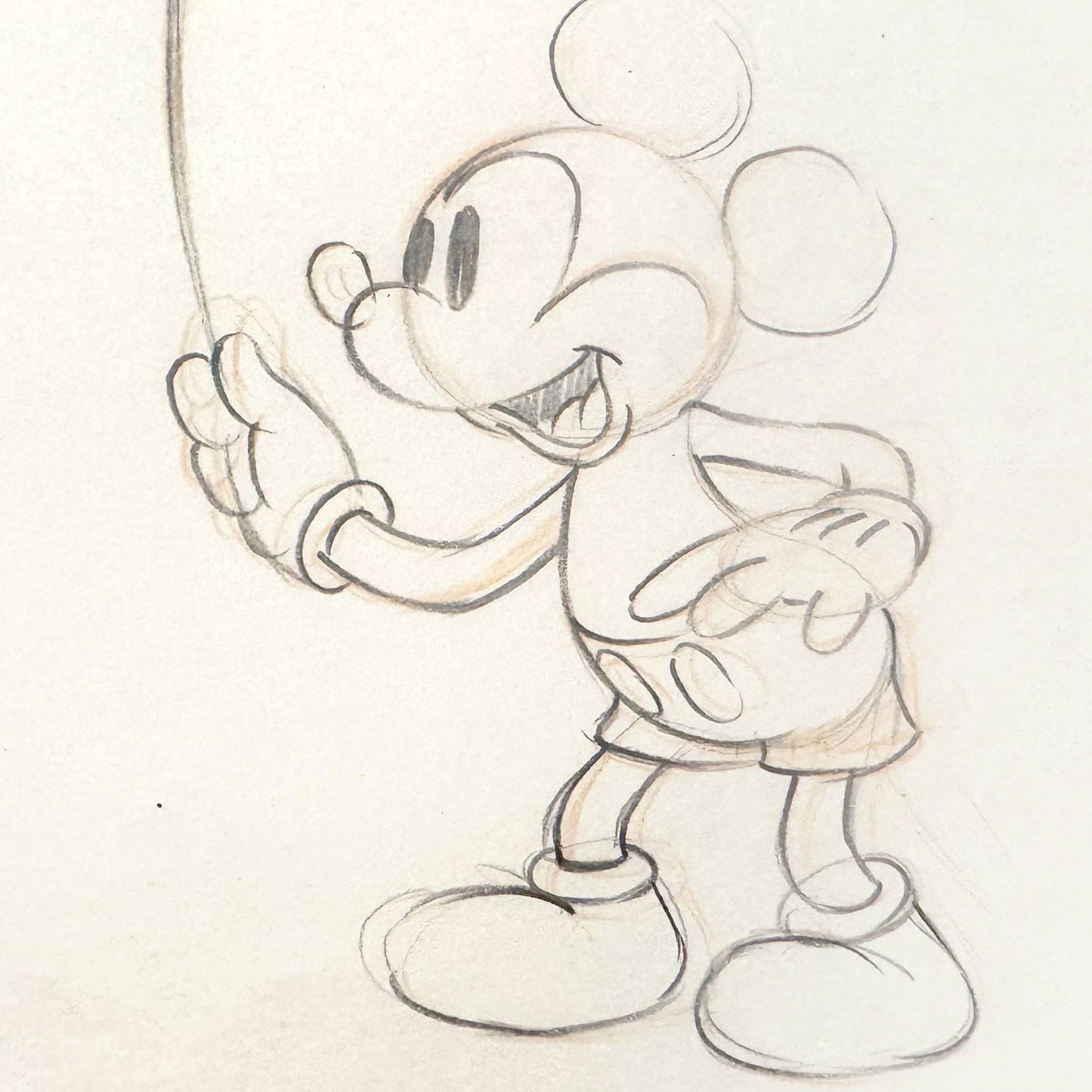 Mickey's Parrot - Mickey Mouse Original Animation Publicity Art Drawing (Walt Disney, c. 1938/1940s). For sale on FLIP Gallery