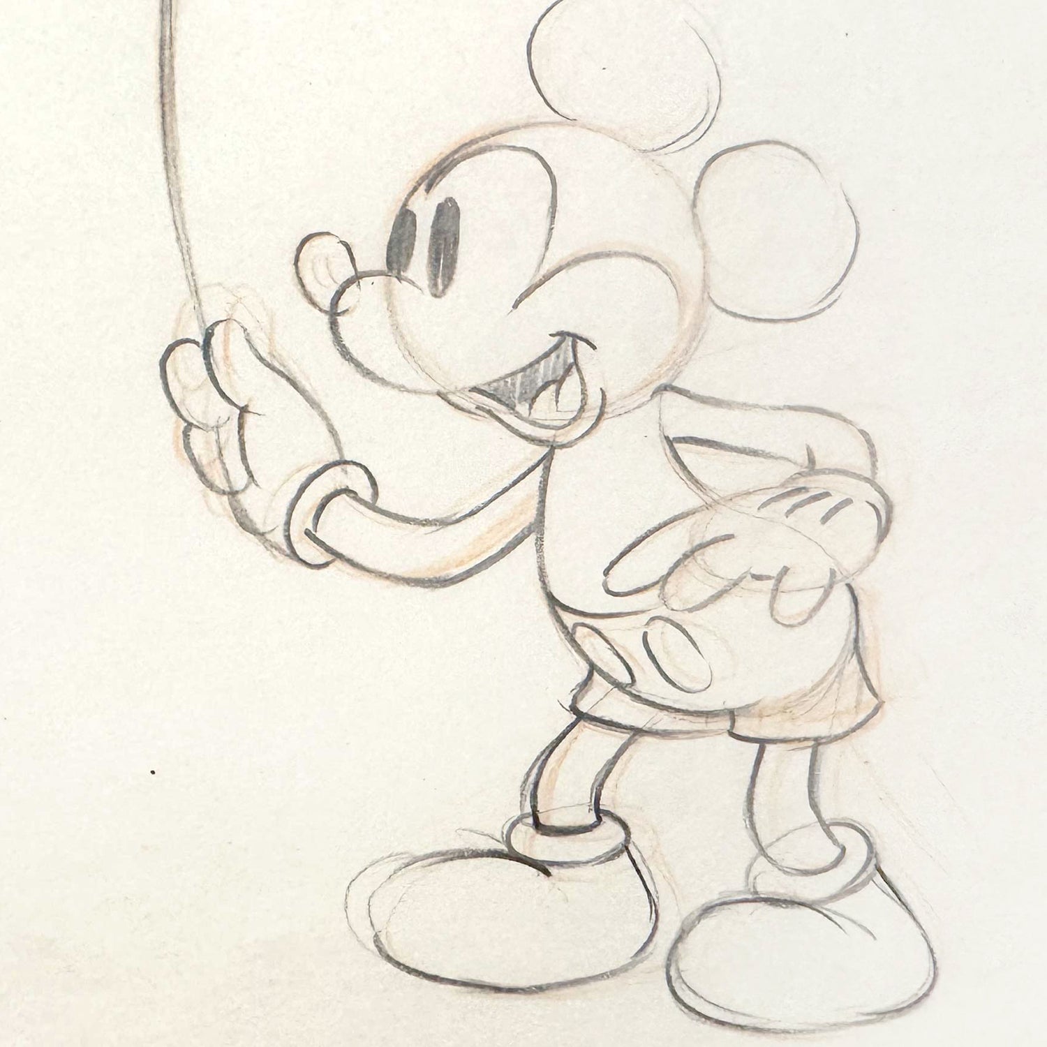 Mickey's Parrot - Mickey Mouse Original Animation Publicity Art Drawing (Walt Disney, c. 1938/1940s). For sale on FLIP Gallery