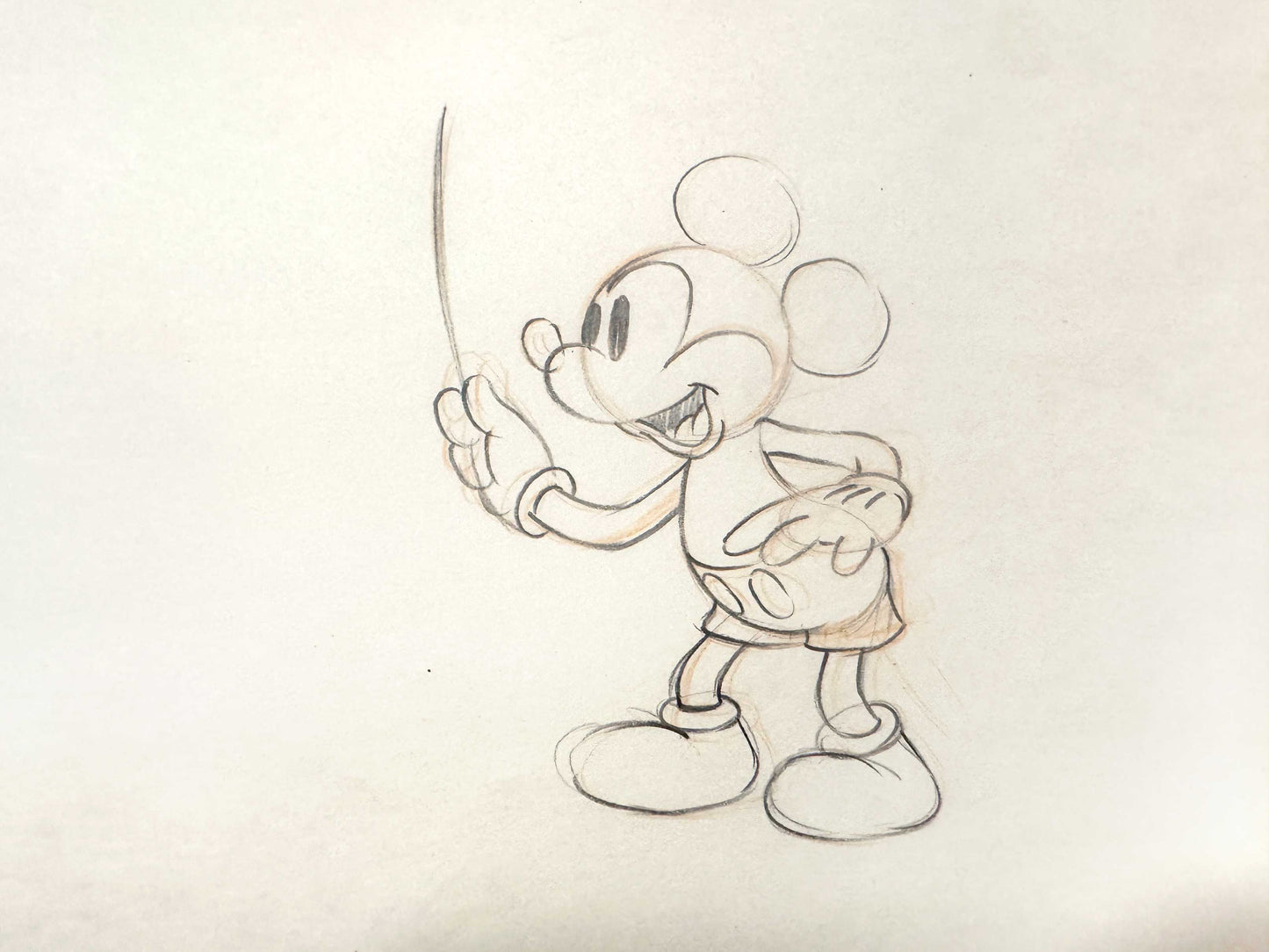 Mickey's Parrot - Mickey Mouse Original Animation Publicity Art Drawing (Walt Disney, c. 1938/1940s). For sale on FLIP Gallery
