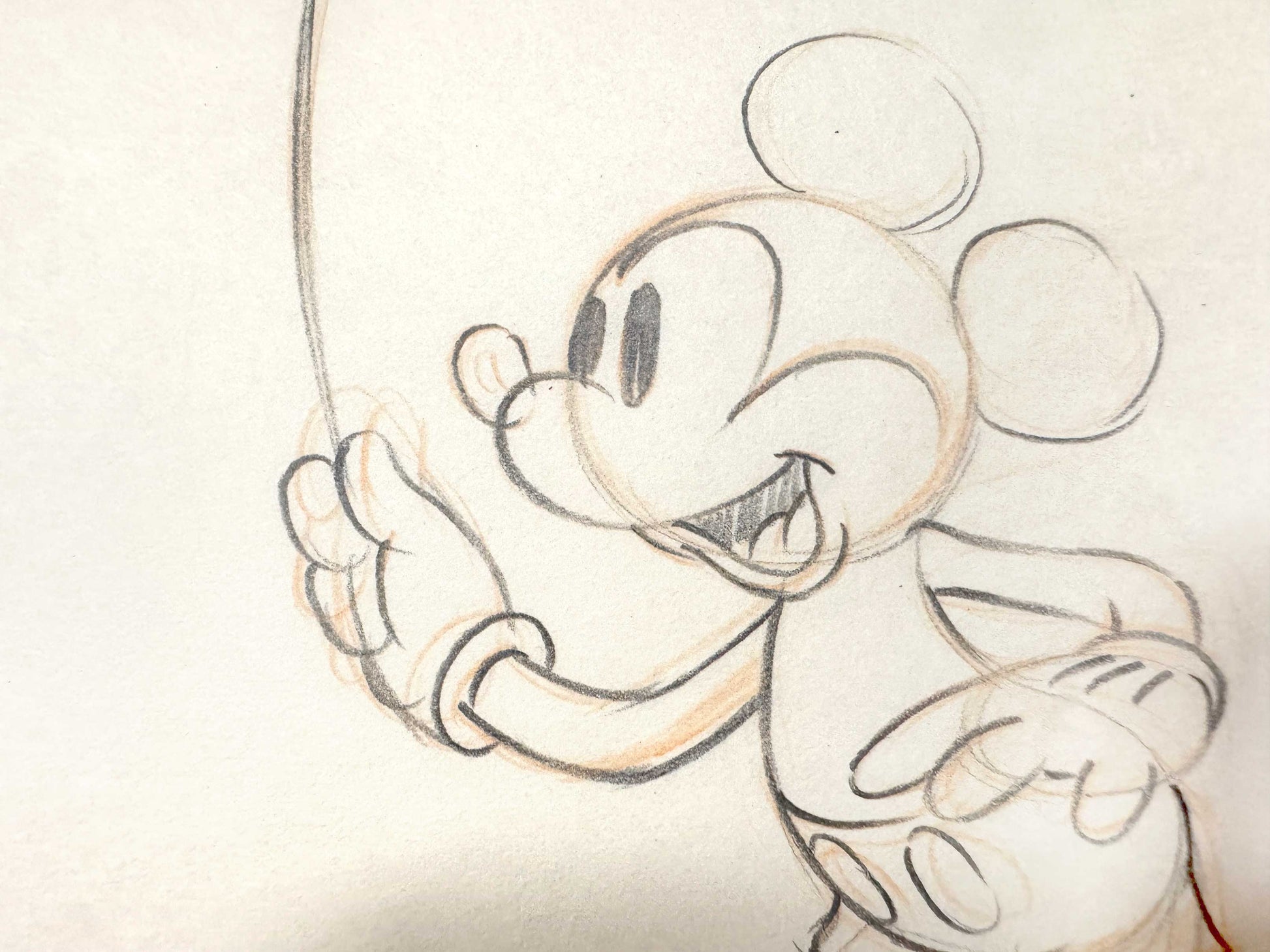 Mickey's Parrot - Mickey Mouse Original Animation Publicity Art Drawing (Walt Disney, c. 1938/1940s). For sale on FLIP Gallery