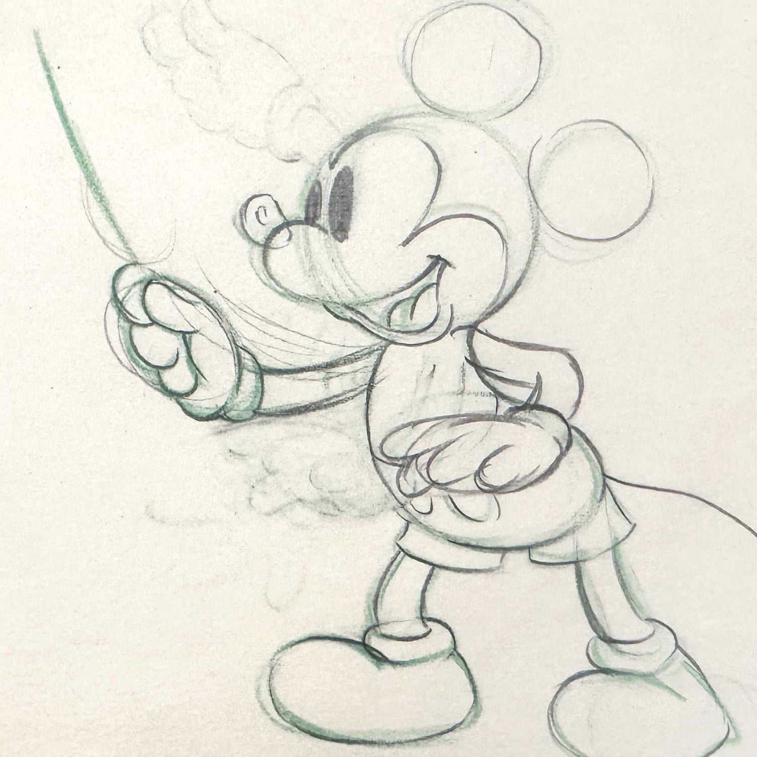 Mickey Mouse Original Vintage Animation Art Publicity Drawing (Walt Disney, c. 1938/1940s). For sale on FLIP Gallery