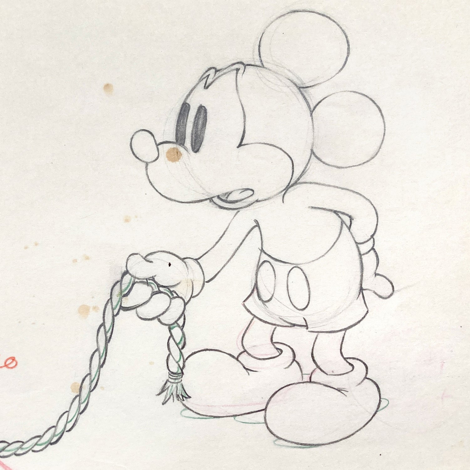 Society Dog Show : Original Production Used Mickey Mouse Animation Drawing (Walt Disney, 1939). For sale on FLIP Gallery
