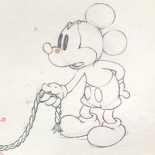 Society Dog Show : Original Production Used Mickey Mouse Animation Drawing (Walt Disney, 1939). For sale on FLIP Gallery