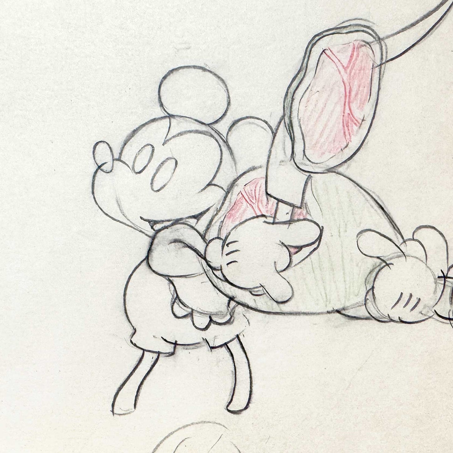 The Whoopee Party - Mickey Mouse Original Animation Production Drawing (Walt Disney, 1932). For sale on FLIP Gallery