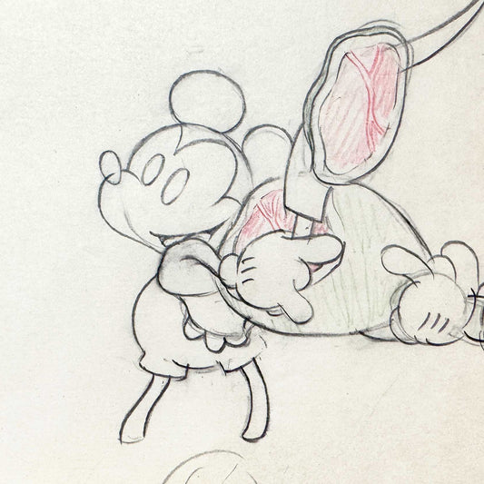 The Whoopee Party - Mickey Mouse Original Animation Production Drawing (Walt Disney, 1932). For sale on FLIP Gallery
