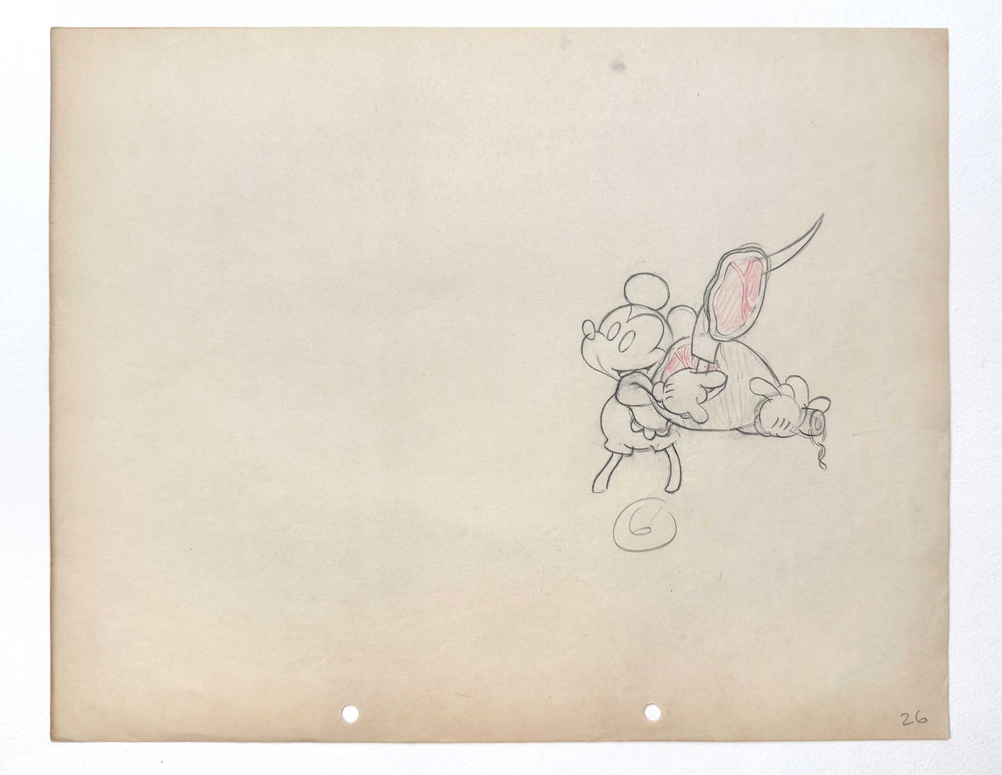 The Whoopee Party - Mickey Mouse Original Animation Production Drawing (Walt Disney, 1932). For sale on FLIP Gallery