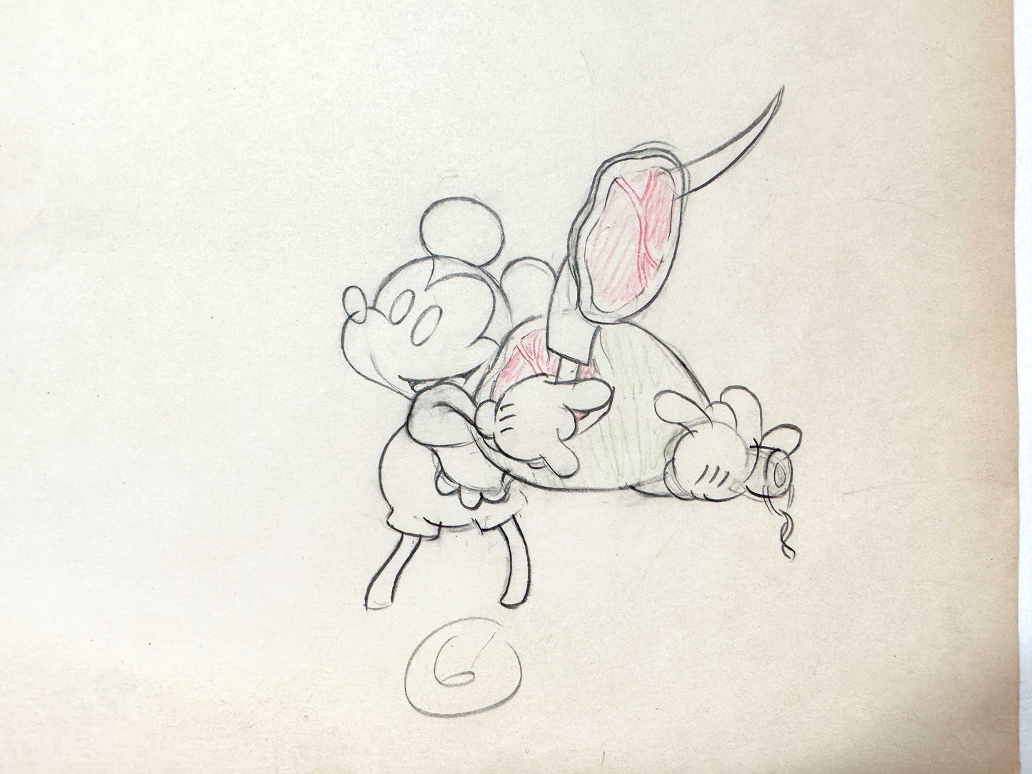 The Whoopee Party - Mickey Mouse Original Animation Production Drawing (Walt Disney, 1932). For sale on FLIP Gallery