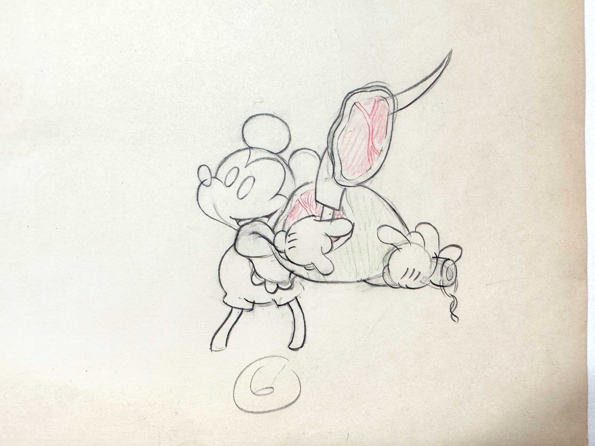 The Whoopee Party - Mickey Mouse Original Animation Production Drawing (Walt Disney, 1932). For sale on FLIP Gallery