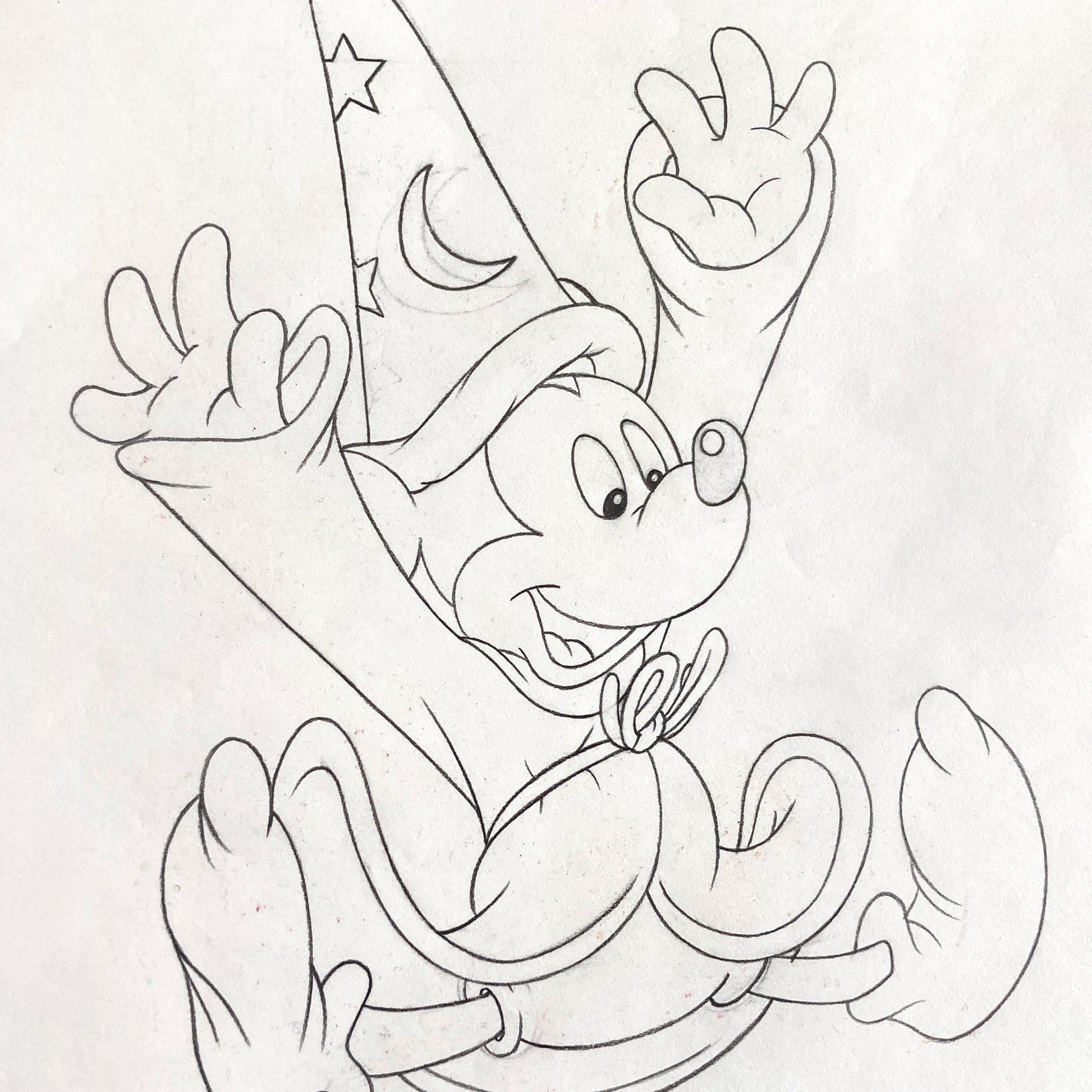 Walt Disney Home Video : Mickey Mouse Commercial Original Production Drawing (Walt Disney, 1985). For sale on FLIP Gallery