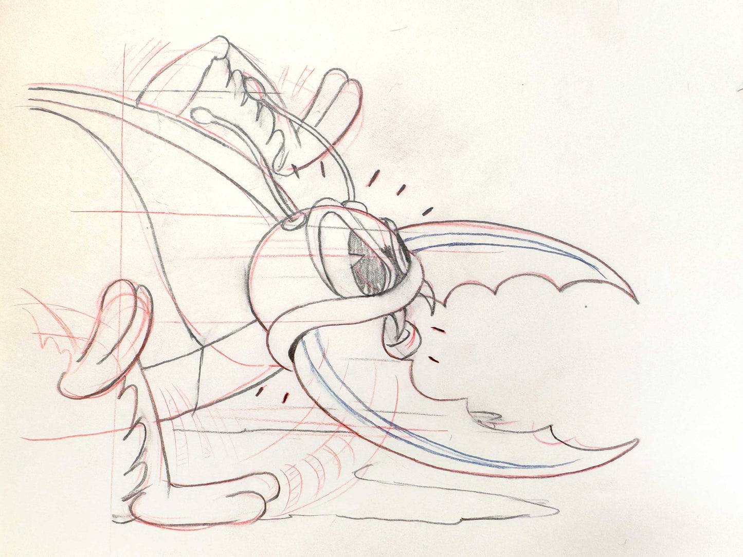 Mickey's Garden - Mickey Mouse and Giant Stag Beetle Original Vintage Animation Art Drawing - Group of 2 (Walt Disney, 1935). For sale on FLIP Gallery