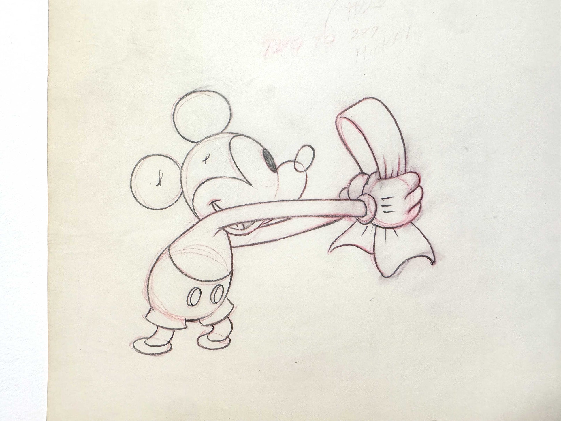 Society Dog Show : Mickey Mouse and Pluto Pair of Animation Drawings (Walt Disney, 1939). For sale on FLIP Gallery