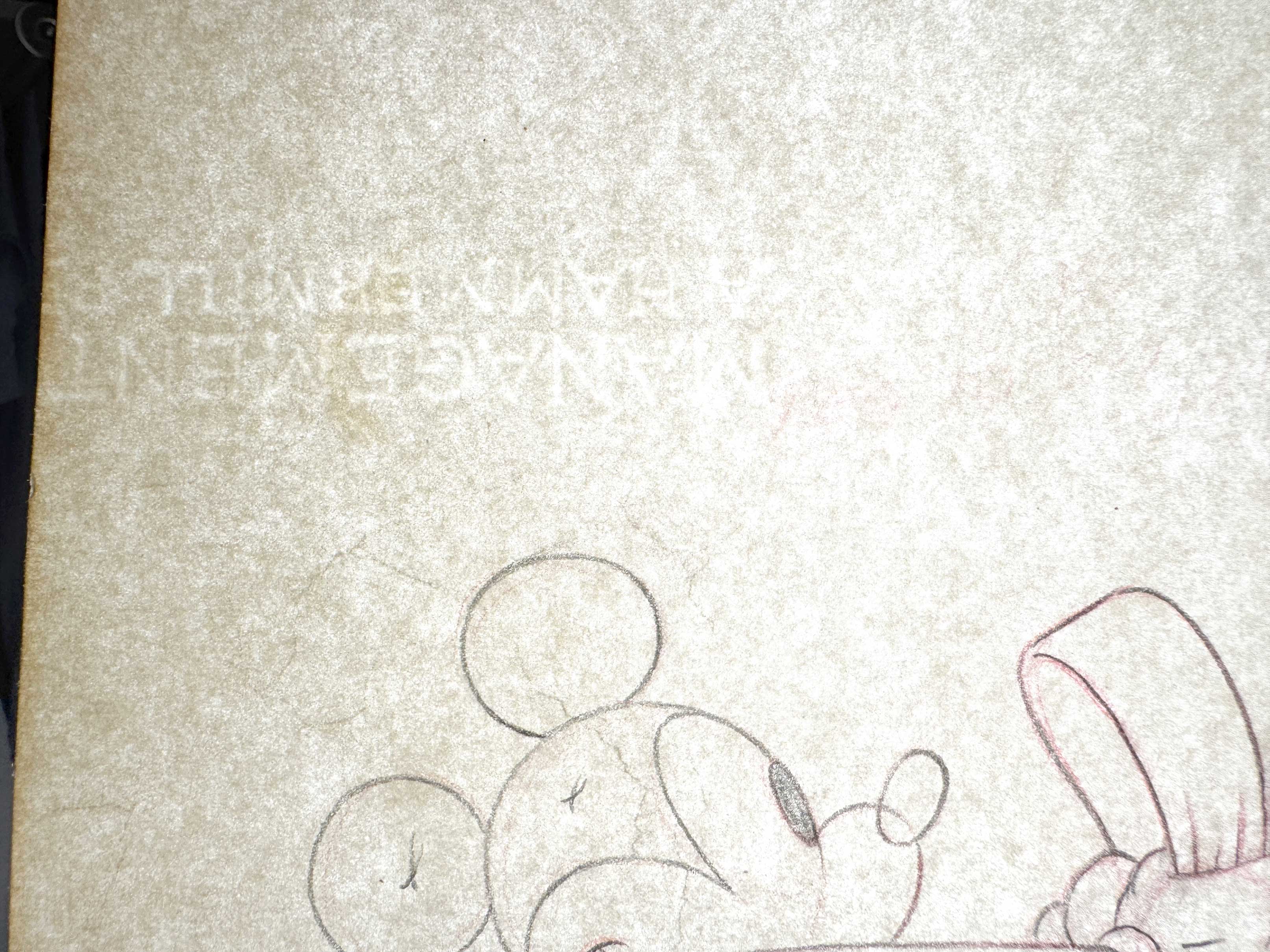 MICKEY MOUSE and PLUTO : Original Animation Pair of Production