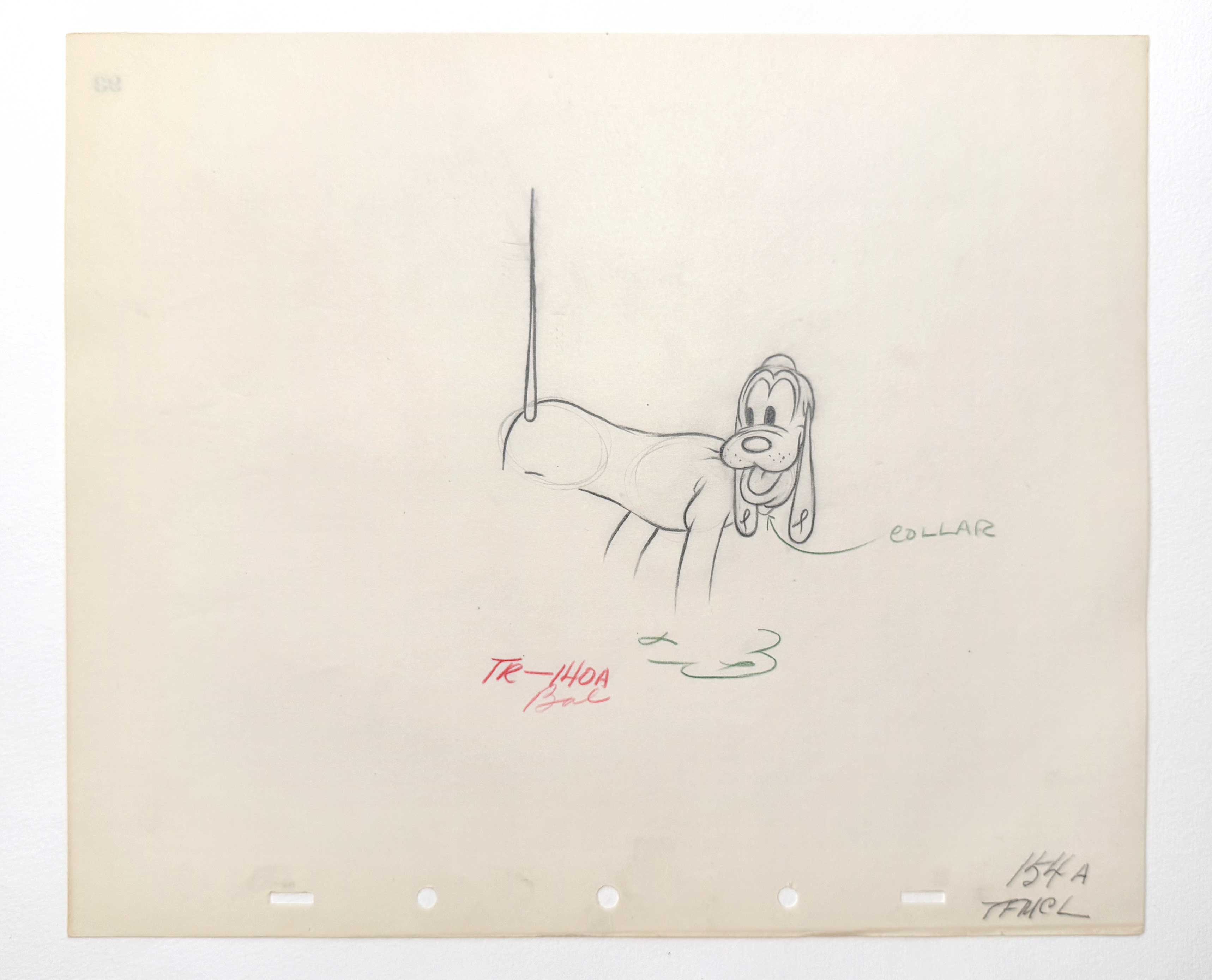 MICKEY MOUSE and PLUTO : Original Animation Pair of Production