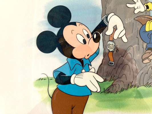 Original Hand Painted Cel Art of Mickey and Goofy