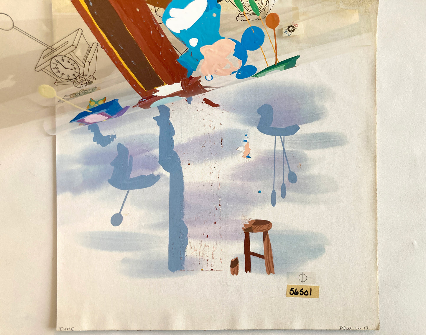 Mickey and Goofy : Original Cel and Hand-Painted background from Disney Discovery Series (Walt Disney, 1987). For sale on FLIP Gallery