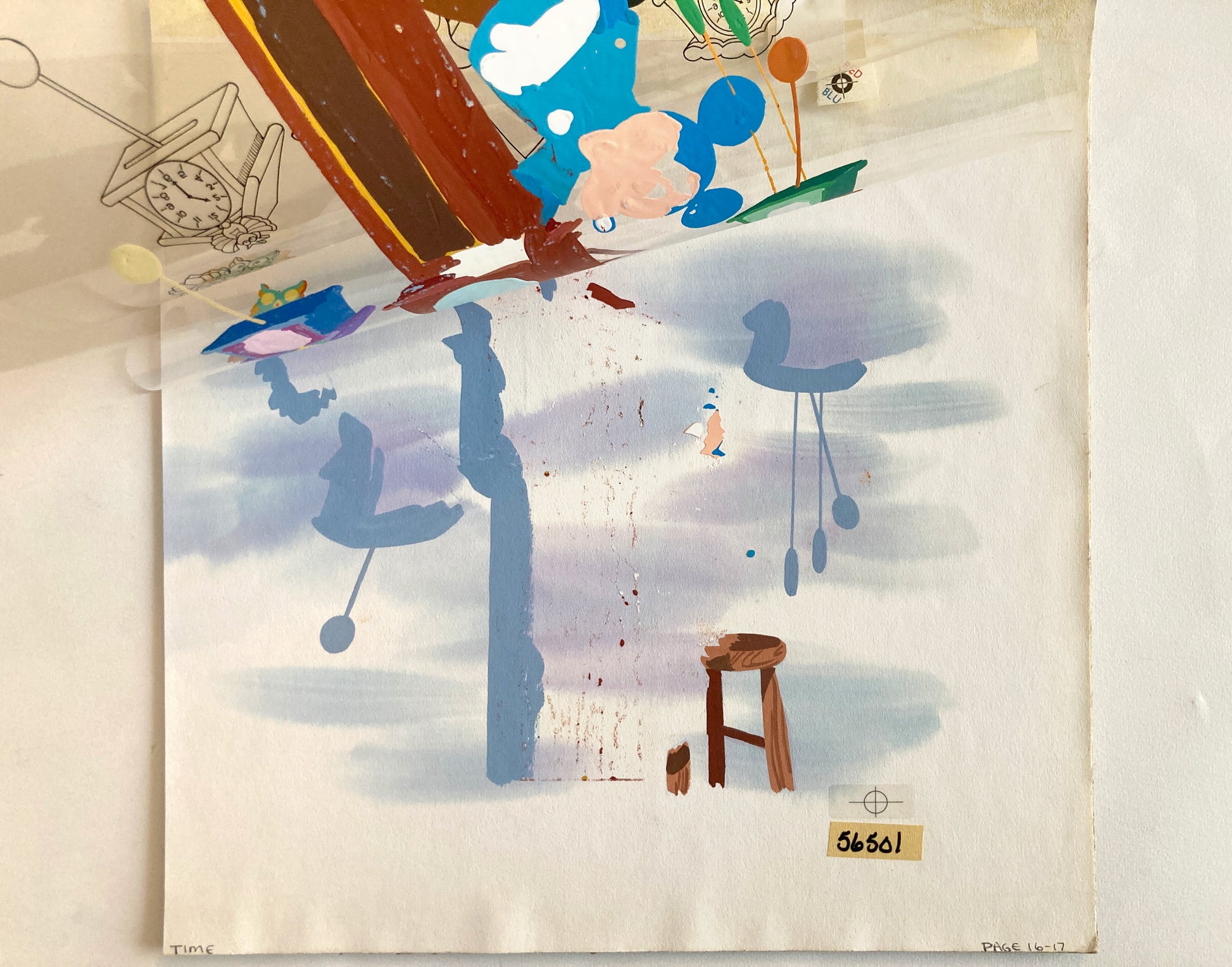 Mickey and Goofy : Original Cel and Hand-Painted background from Disney Discovery Series (Walt Disney, 1987). For sale on FLIP Gallery