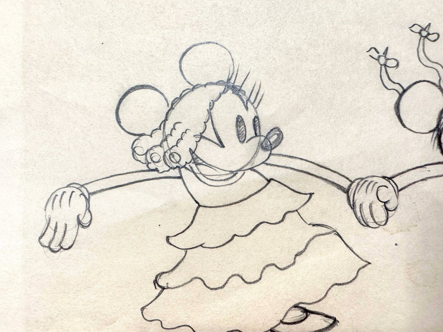 Mickey's Mellerdrammer : Mickey Mouse and Minnie Mouse Original Animation Production Drawing (Walt Disney, 1933). For sale on FLIP Gallery