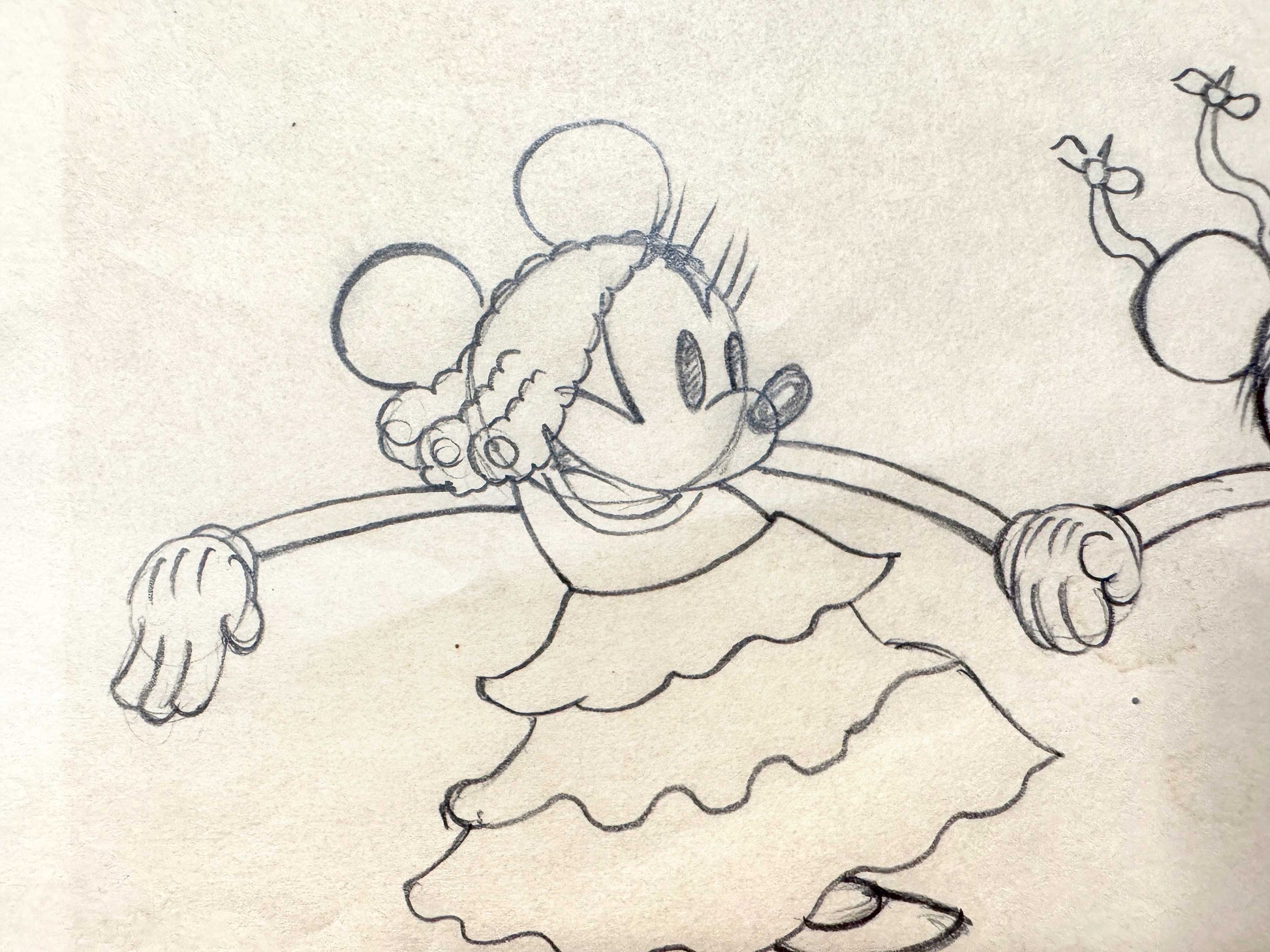 Mickey's Mellerdrammer : Mickey Mouse and Minnie Mouse Original Animation Production Drawing (Walt Disney, 1933). For sale on FLIP Gallery