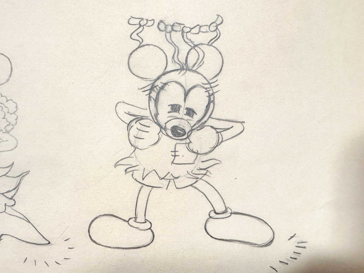 Mickey's Mellerdrammer - Mickey Mouse and Minnie Mouse Original Animation Drawing (Walt Disney, 1933). For sale on FLIP Gallery