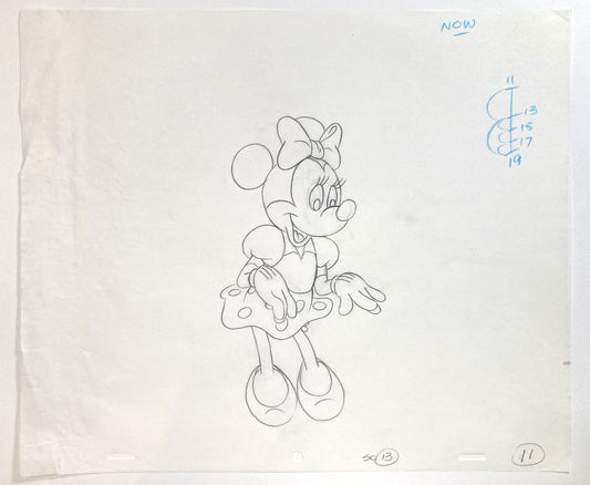 Minnie Mouse - Original Production Used Animation Drawing for Television Commercial (Walt Disney, c. 1980s-1990s). For sale on FLIP Gallery