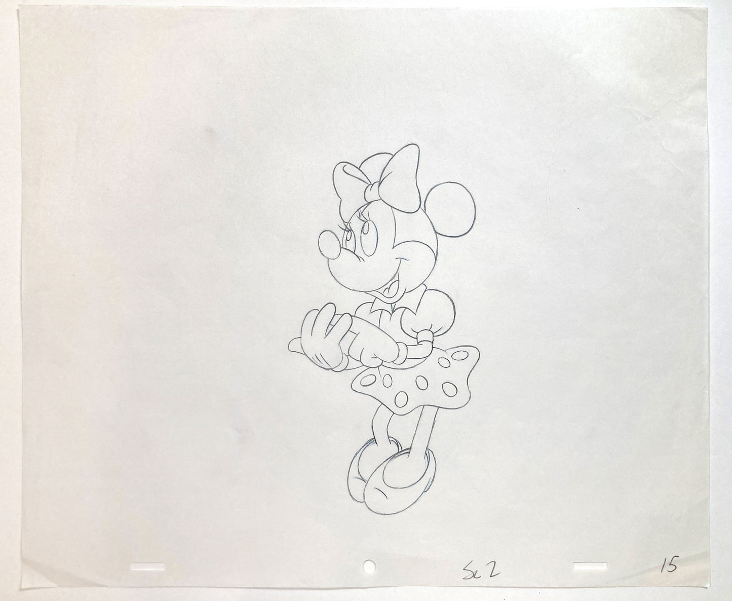 Minnie Mouse : Original Production Used Animation Drawing for Television Commercial (Walt Disney, c. 1980s-1990s). For sale on FLIP Gallery