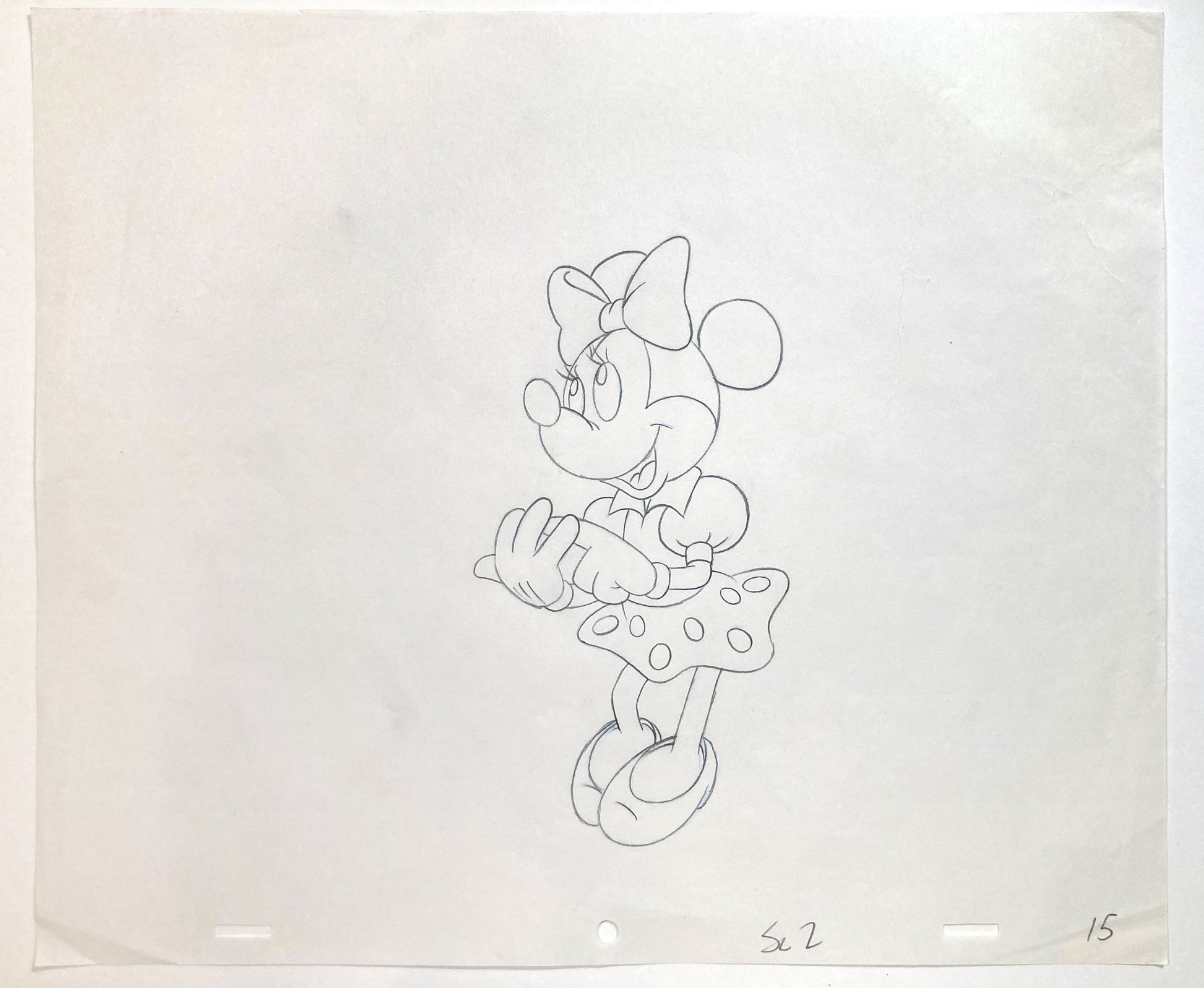 Minnie Mouse : Original Production Used Animation Drawing for Television Commercial (Walt Disney, c. 1980s-1990s). For sale on FLIP Gallery