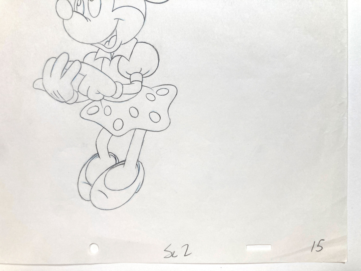 Minnie Mouse : Original Production Used Animation Drawing for Television Commercial (Walt Disney, c. 1980s-1990s). For sale on FLIP Gallery