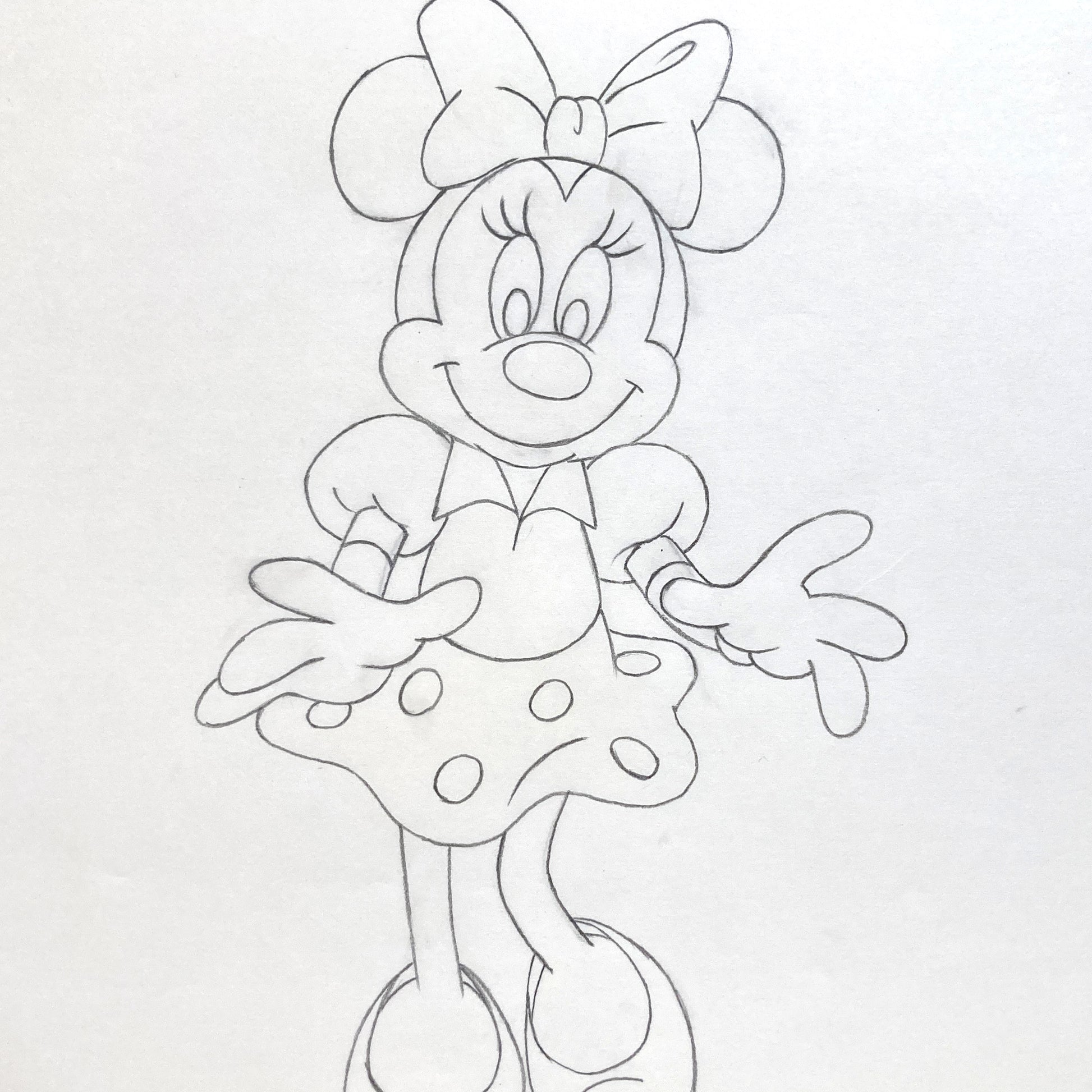 Minnie Mouse Original Production Used Animation Drawing for Television Commercial (Walt Disney, c. 1980s-1990s). For sale on FLIP Gallery