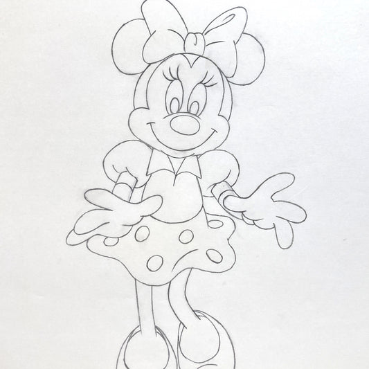 Minnie Mouse Original Production Used Animation Drawing for Television Commercial (Walt Disney, c. 1980s-1990s). For sale on FLIP Gallery