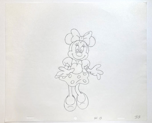 Minnie Mouse Original Production Used Animation Drawing for Television Commercial (Walt Disney, c. 1980s-1990s). For sale on FLIP Gallery