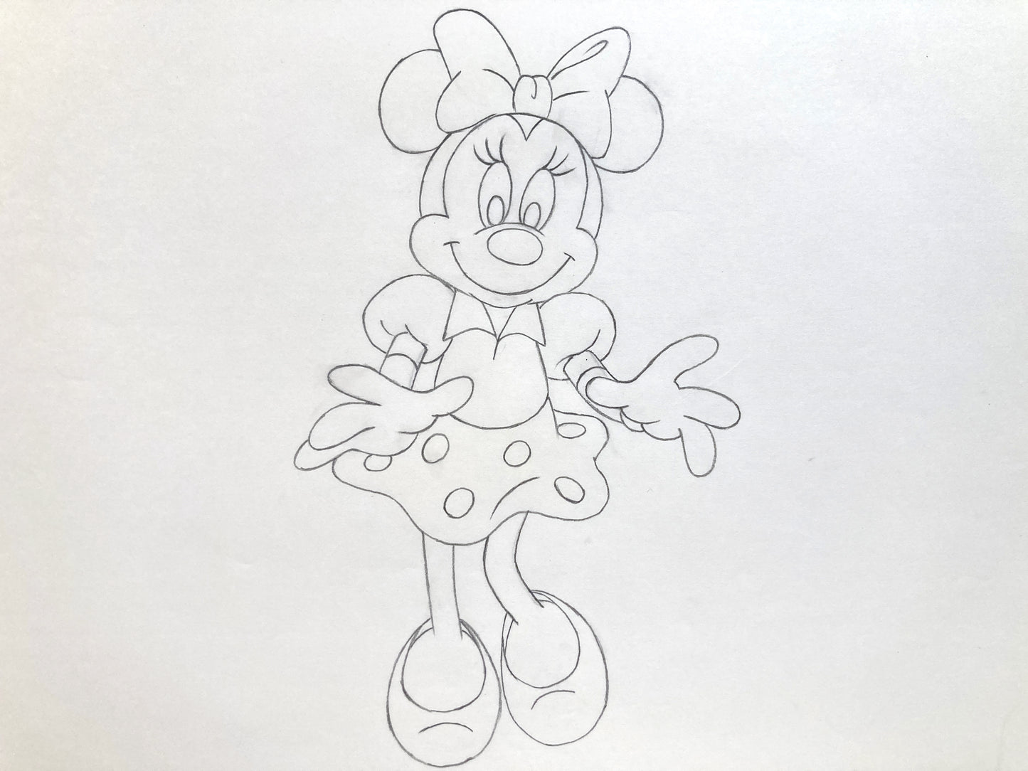 Minnie Mouse Original Production Used Animation Drawing for Television Commercial (Walt Disney, c. 1980s-1990s). For sale on FLIP Gallery