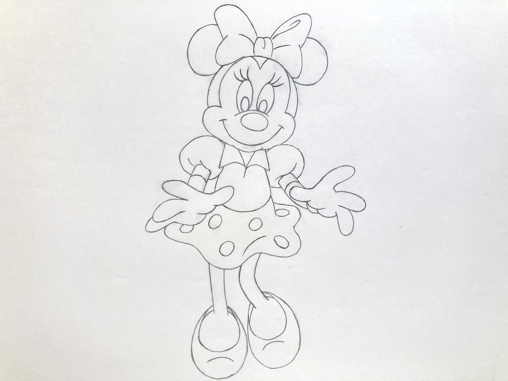 Minnie Mouse Original Production Used Animation Drawing for Television Commercial (Walt Disney, c. 1980s-1990s). For sale on FLIP Gallery