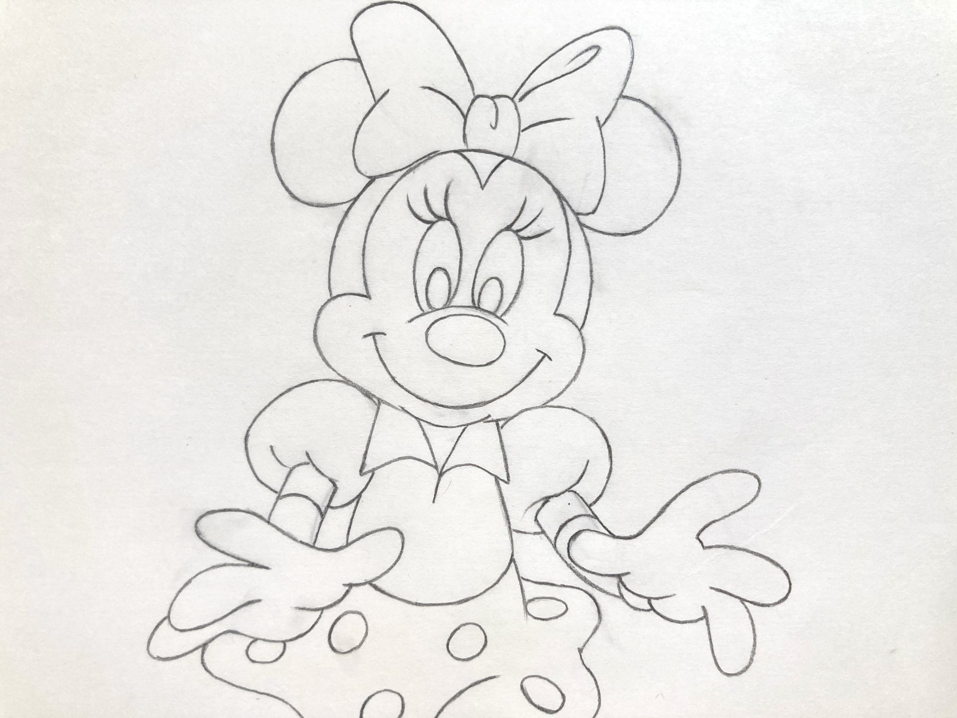 Minnie Mouse Original Production Used Animation Drawing for Television Commercial (Walt Disney, c. 1980s-1990s). For sale on FLIP Gallery