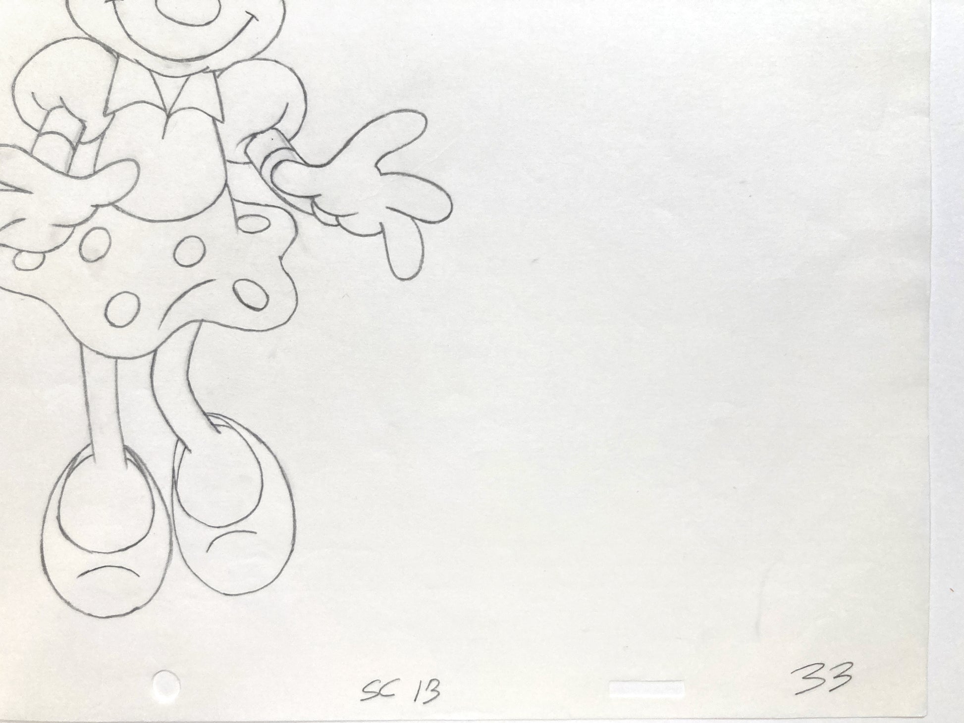 Minnie Mouse Original Production Used Animation Drawing for Television Commercial (Walt Disney, c. 1980s-1990s). For sale on FLIP Gallery