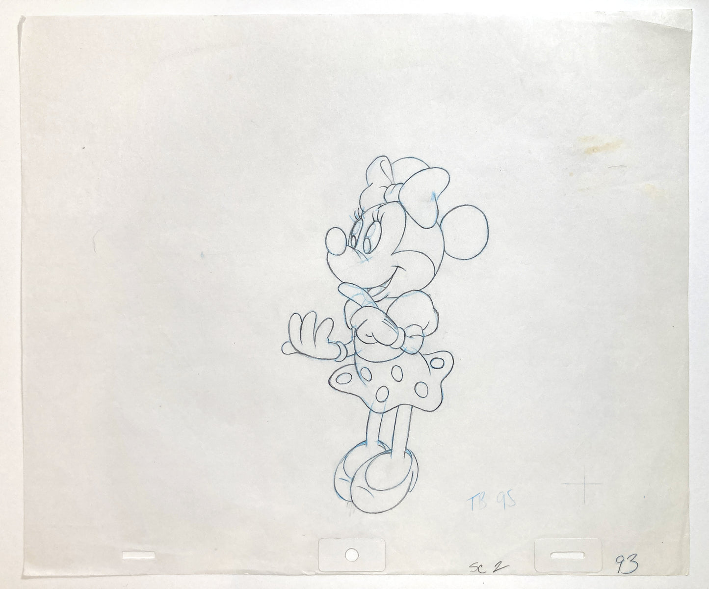 Minnie Mouse : Original Production Used Animation Drawing for Television Commercial (Walt Disney, c. 1980s-1990s). For sale on FLIP Gallery
