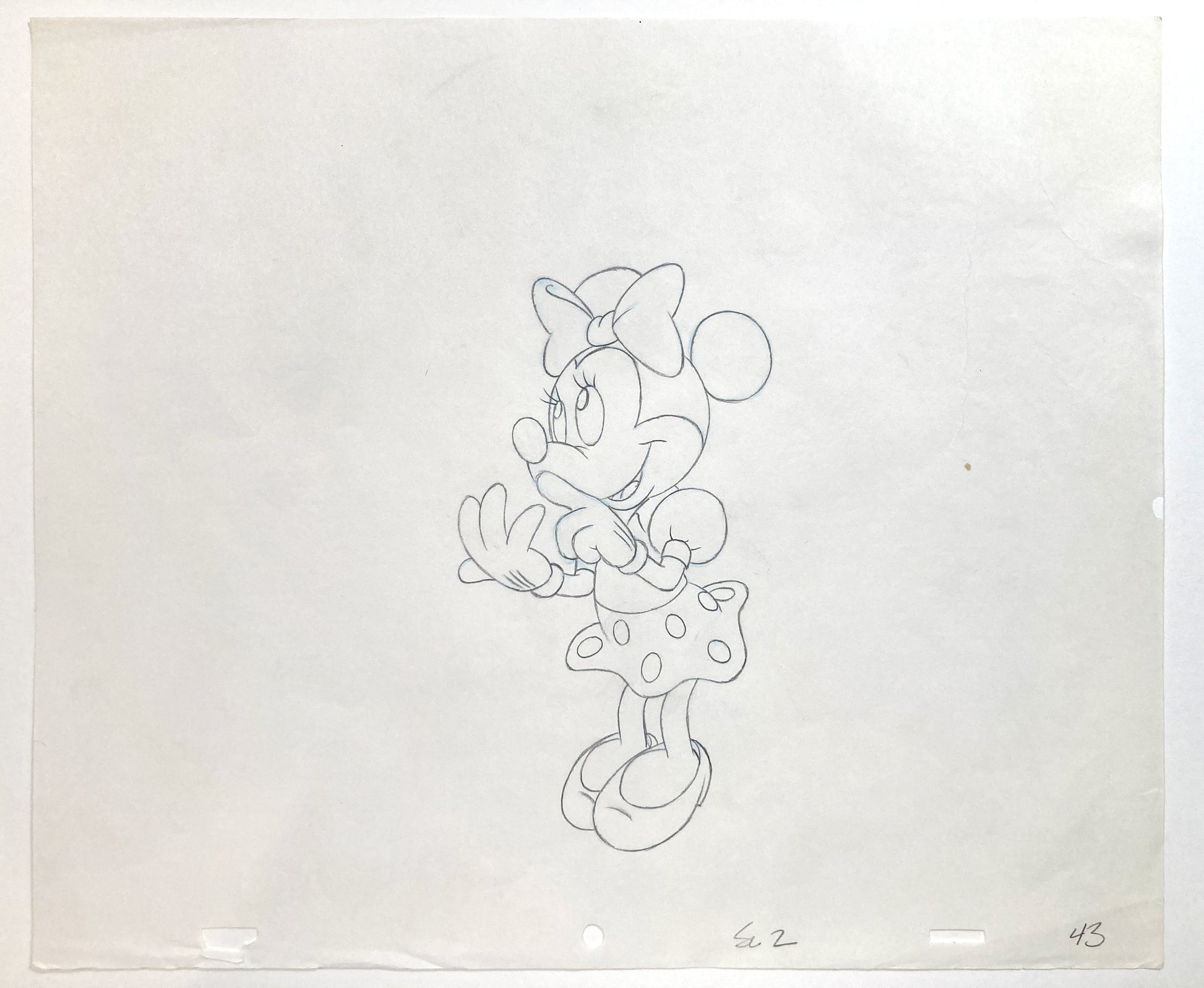 Minnie Mouse Original Production Used Animation Drawing for Television Commercial (Walt Disney, c. 1980s-1990s). For sale on FLIP Gallery