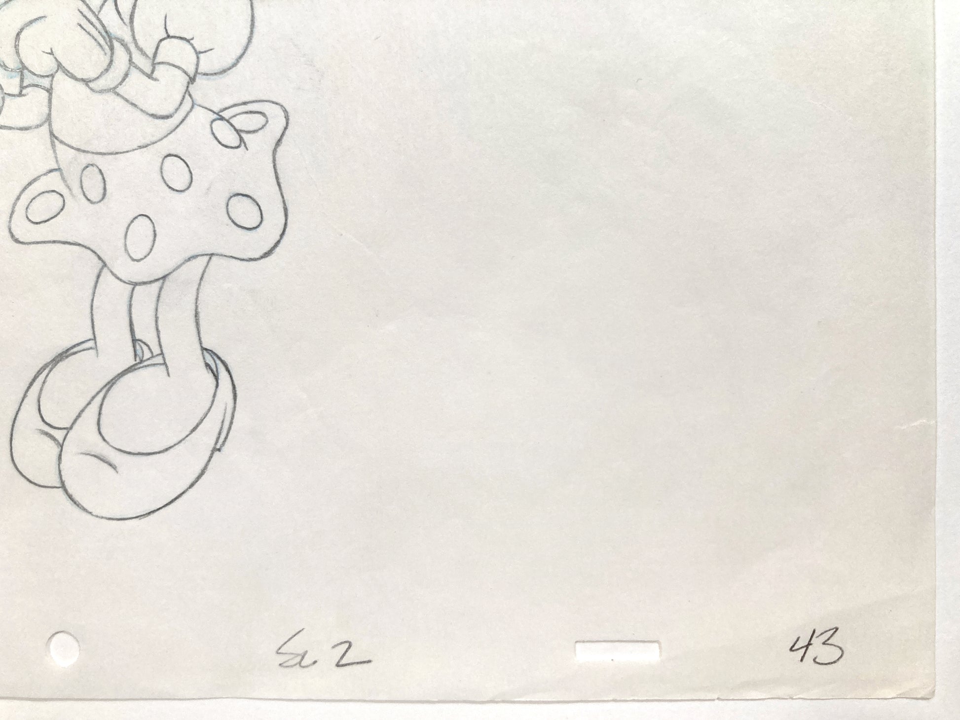 Minnie Mouse Original Production Used Animation Drawing for Television Commercial (Walt Disney, c. 1980s-1990s). For sale on FLIP Gallery