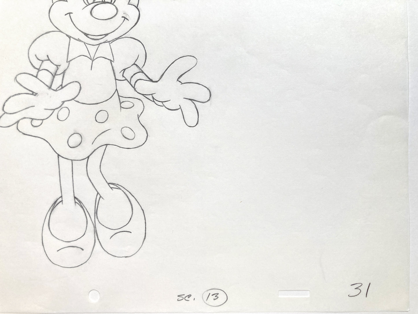 Minnie Mouse : Original Production Used Animation Drawing for Television Commercial (Walt Disney, c. 1980s-1990s). For sale on FLIP Gallery