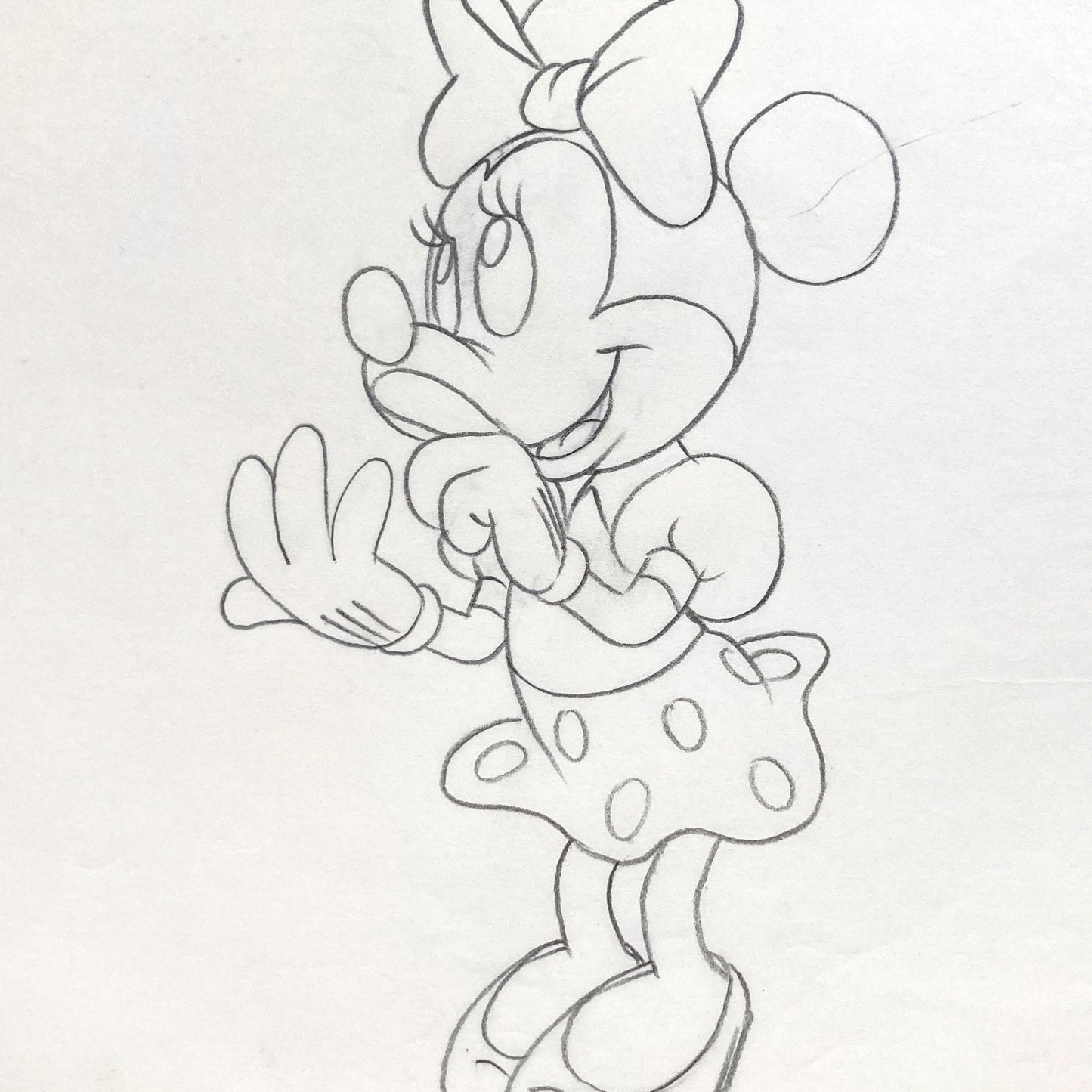 Minnie Mouse Original Production Used Animation Drawing for Television Commercial (Walt Disney, c. 1980s-1990s). For sale on FLIP Gallery