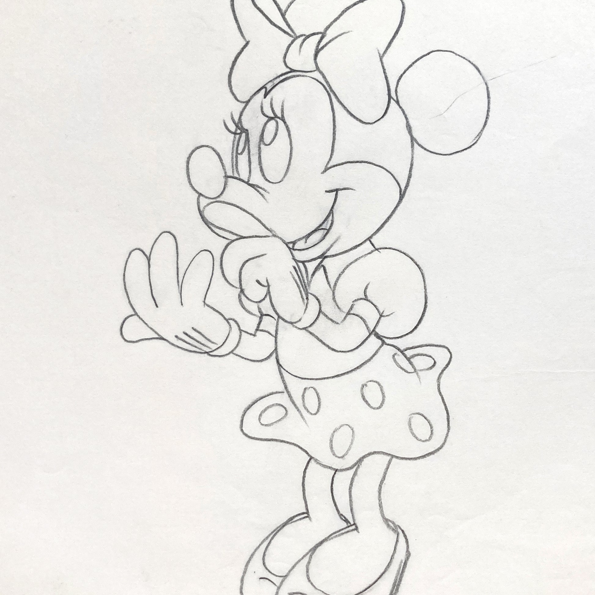 Minnie Mouse Original Production Used Animation Drawing for Television Commercial (Walt Disney, c. 1980s-1990s). For sale on FLIP Gallery
