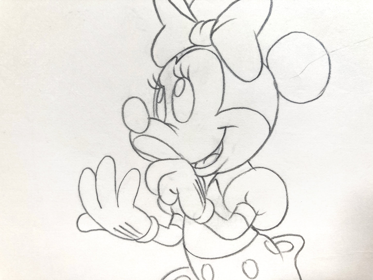 Minnie Mouse Original Production Used Animation Drawing for Television Commercial (Walt Disney, c. 1980s-1990s). For sale on FLIP Gallery