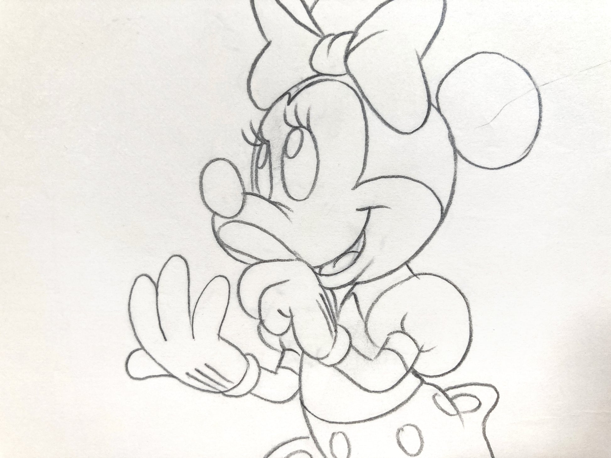 Minnie Mouse Original Production Used Animation Drawing for Television Commercial (Walt Disney, c. 1980s-1990s). For sale on FLIP Gallery