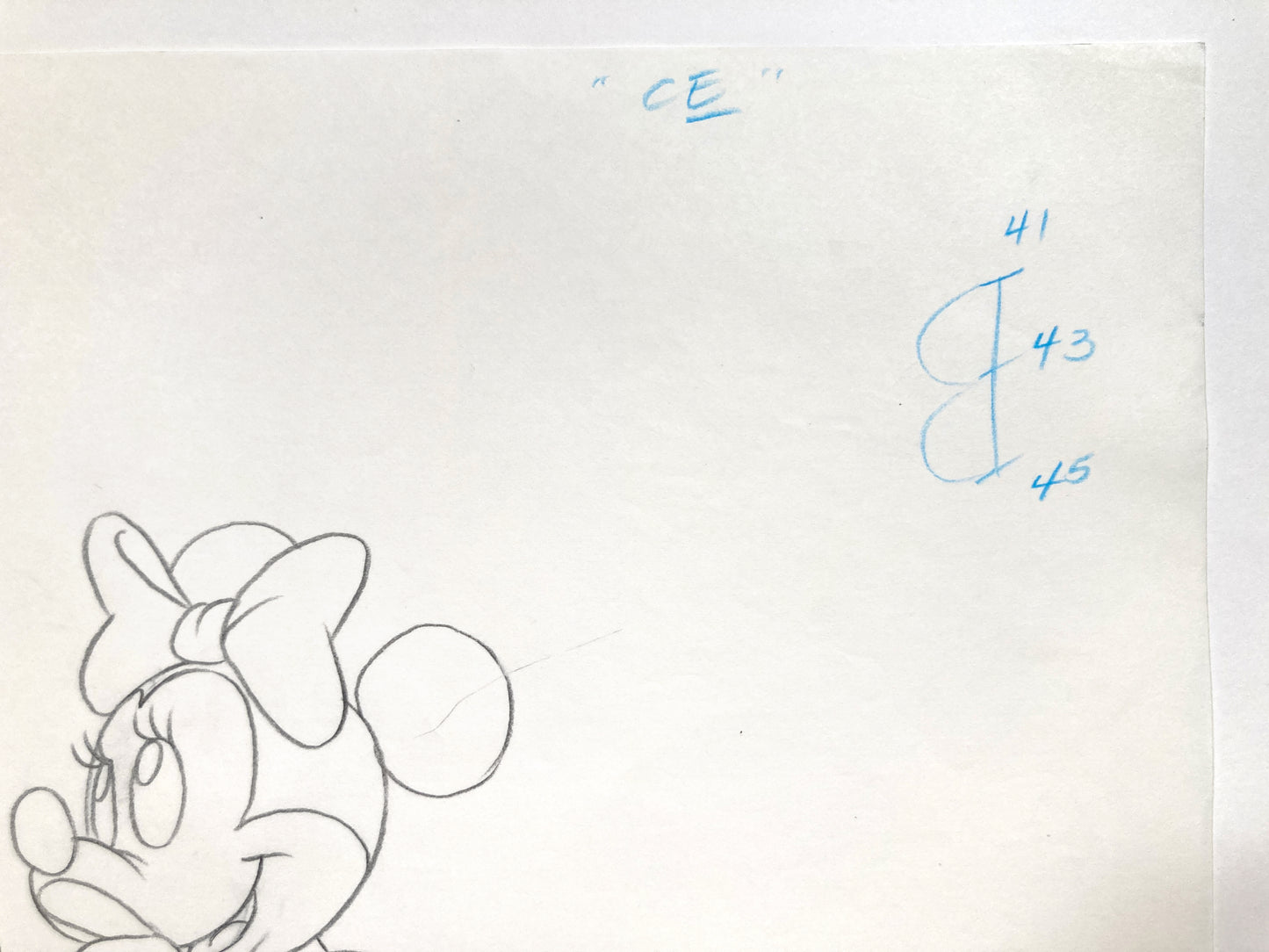 Minnie Mouse Original Production Used Animation Drawing for Television Commercial (Walt Disney, c. 1980s-1990s). For sale on FLIP Gallery
