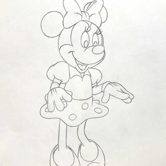 Minnie Mouse Original Production Used Animation Drawing for Television Commercial (Walt Disney, c. 1980s-1990s). For sale on FLIP Gallery