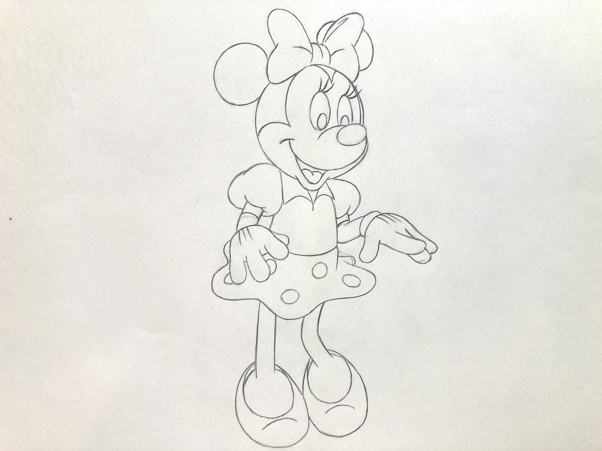 Minnie Mouse Original Production Used Animation Drawing for Television Commercial (Walt Disney, c. 1980s-1990s). For sale on FLIP Gallery